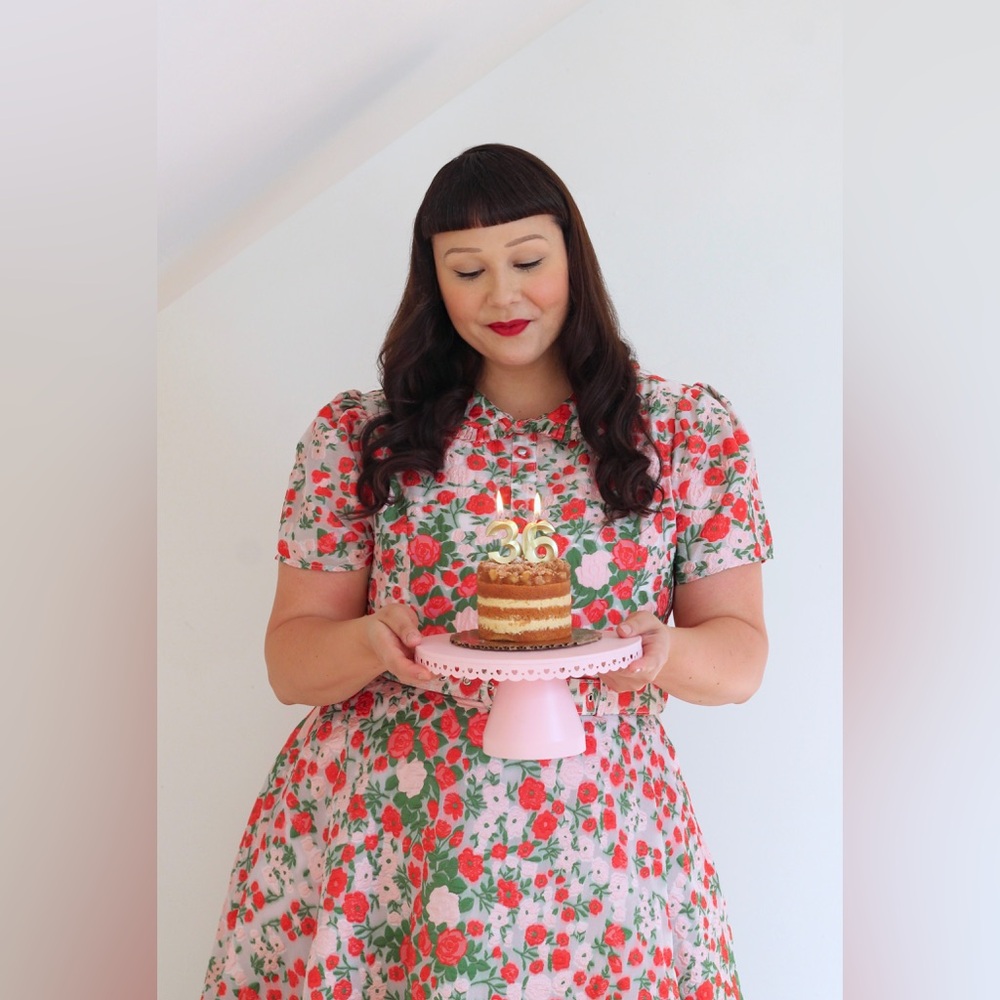 Ivy City Co Remi Dress in Red Floral Spring Retro 1950s Collar Vintage Style